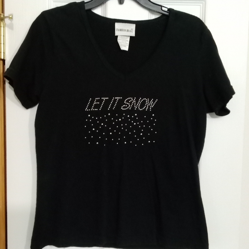 Fashion Bug Women's Black Winter T-shirt